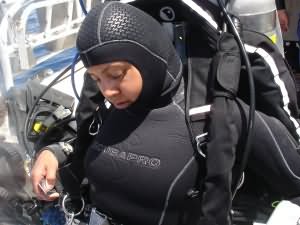 kitting up for 131m Dive in Aqaba
