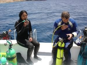 hot tea and O2 after 131m Dive in Aqaba