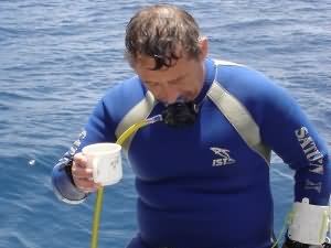 surface oxygen stop after131m Dive in Aqaba
