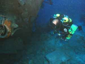 Trmix CCR diver on the Shorouk
