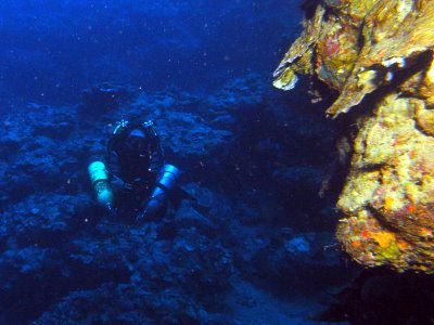Phil below Aqaba Blue Hole Phil below Aqaba Blue Hole