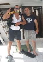 Diver on boat