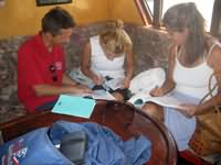 Dive planning Divers in cabin