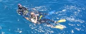 Lazy diver tow Towed diver