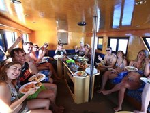 Buffet meal on board