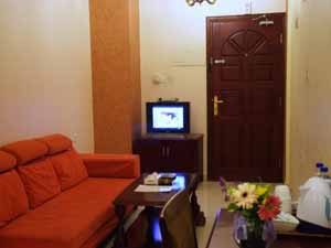 Suite lounge with sat TV