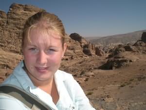 Suzanne at the monastry