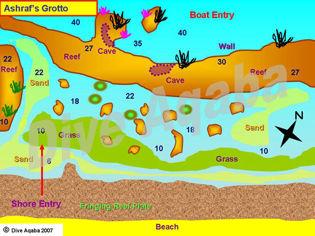 Dive site map