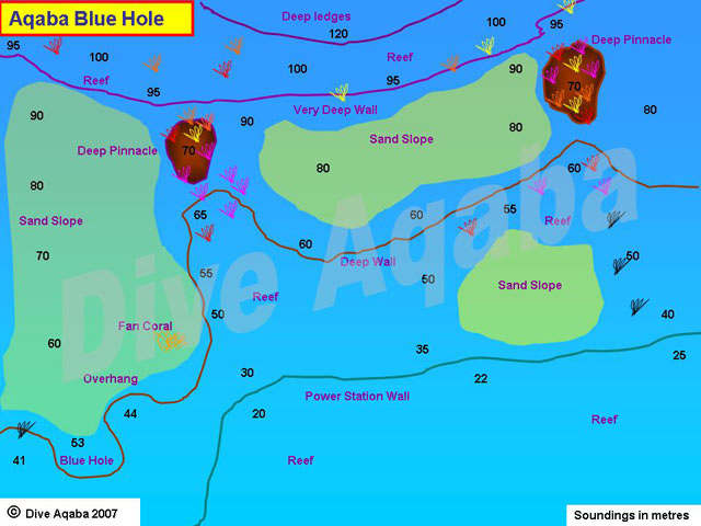 Dive site map