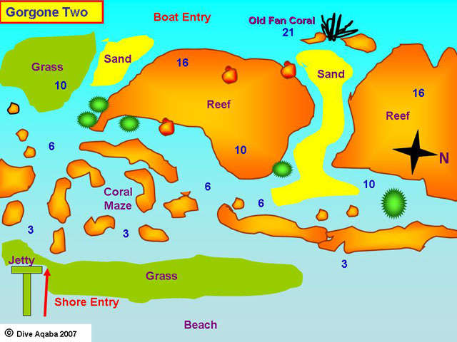 Dive site map