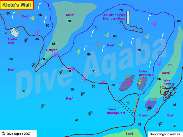 Dive site map
