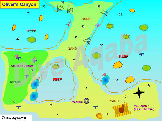 Dive site map