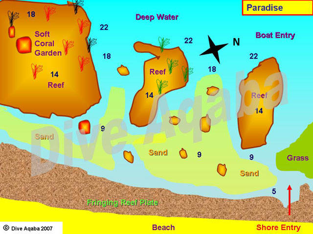 Dive site map