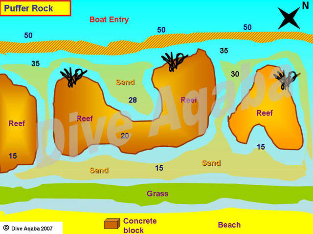 Dive site map