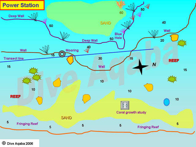 Dive site map