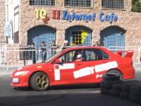 Rally car opposite the dive center