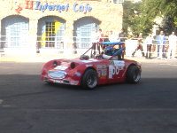 Rally car passing dive center