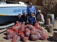 Deep fishing line clean up