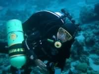 Dorit after 104m dive