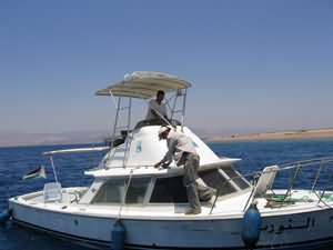 The AMP boat now stands by as extra safety cover for the divers