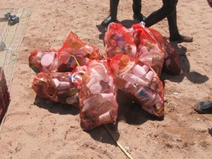 Mostly plastic trash