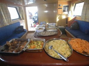 Saloon with buffet