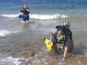 The last divers clamber out