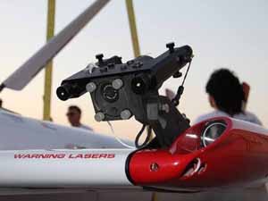 Measuring lasers on the wing