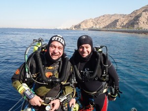 CCR divers ready to dive