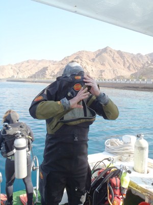 George stuck in drysuit
