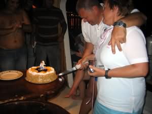 Cutting the cake