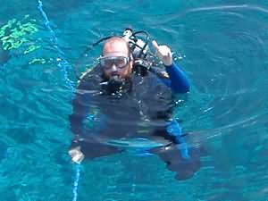 Alex in water