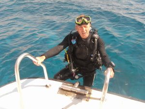 Exiting the water