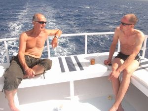 On the sundeck