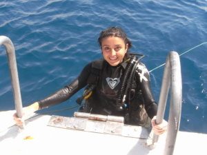 Enas on dive boat