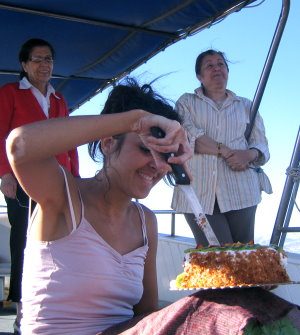 Cutting the cake