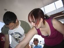 Erin helping