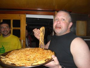 Guy eating