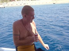 Diver on boat