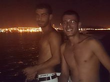 At night on boat