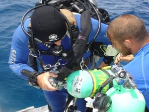 team support for 131m Dive in Aqaba
