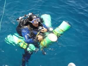 surface rest for 131m Dive in Aqaba