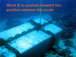 First 18 ton block in position