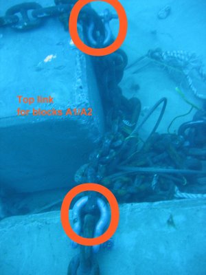 Top link chain shackled
