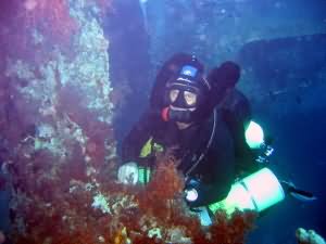 Rebreather diver in Aqaba