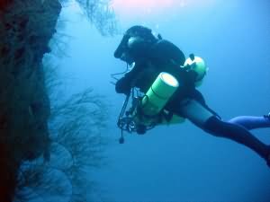 Rebreather diver in Aqaba