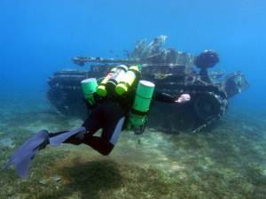 Rebreather diver in Aqaba
