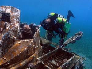 Rebreather diver in Aqaba