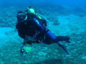 Rebreather diver in Aqaba