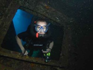 Inside the wreck